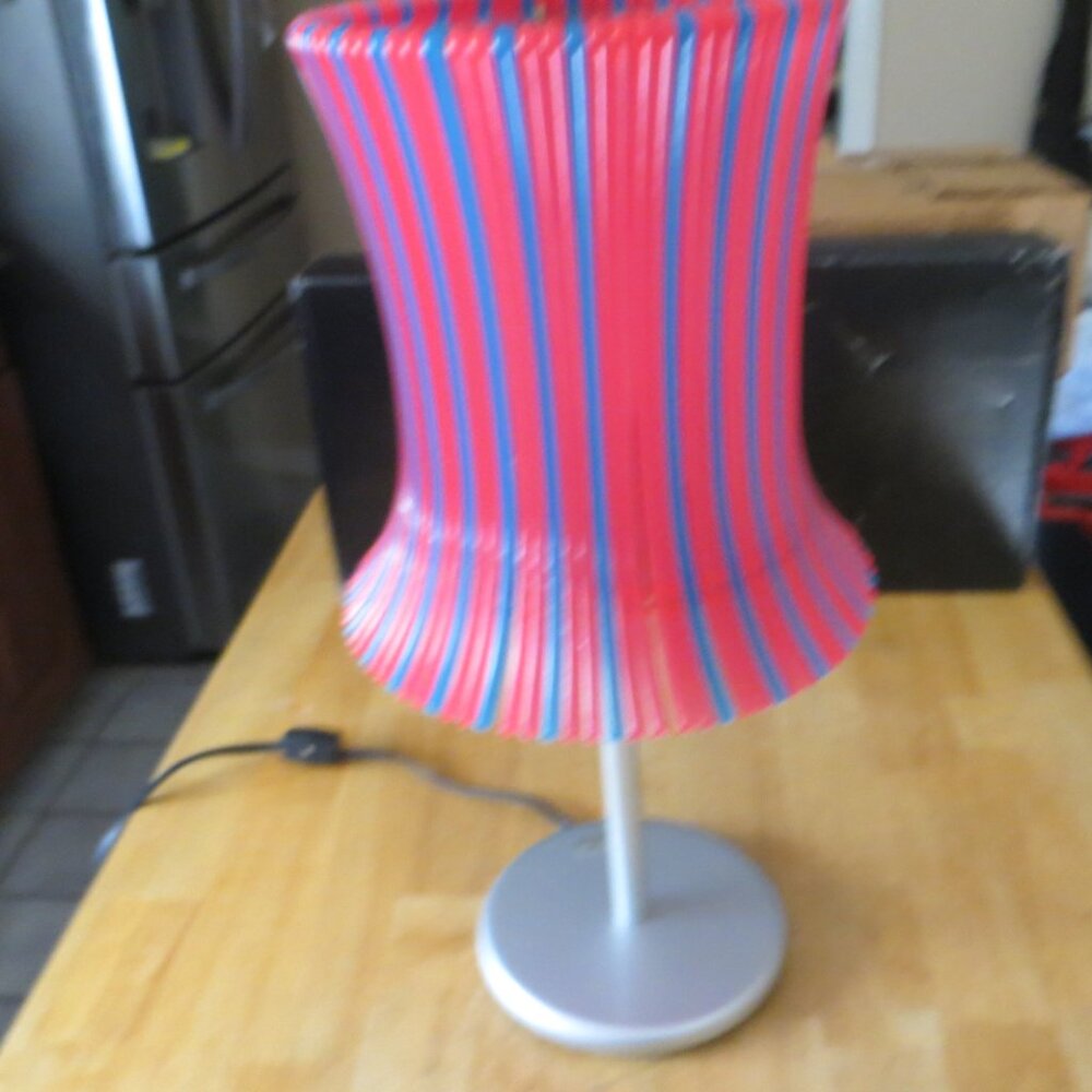 Retro Look Pink and Purple Table Lamp